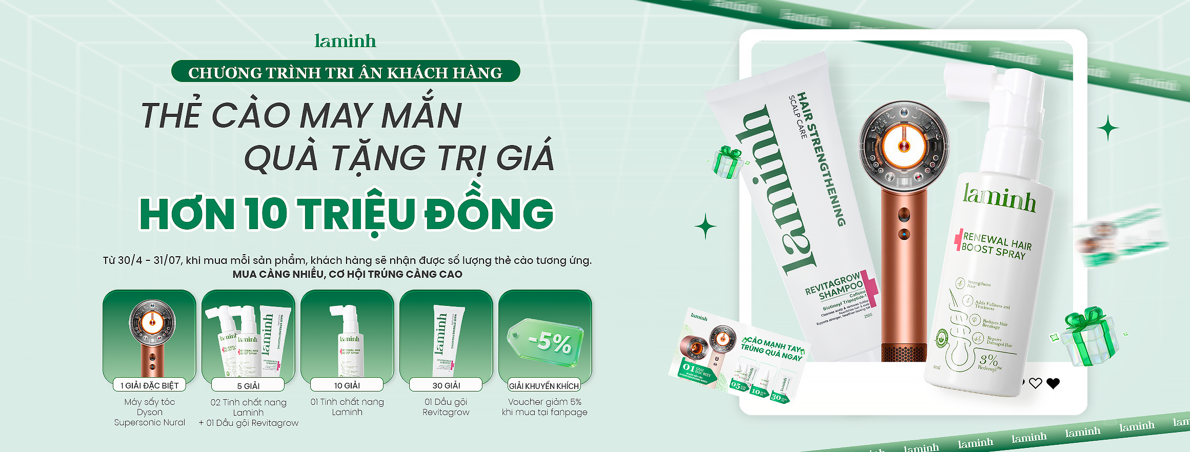 laminh xịt mọc tóc
